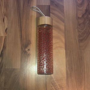 Poka Dot Glass Water Bottle